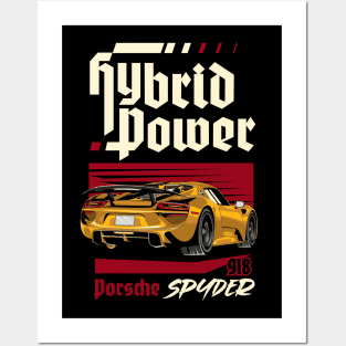 Hybrid Power Porsche 918 Posters and Art